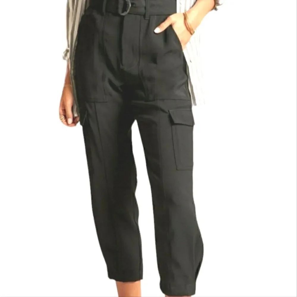Banana Republic Slim Refined Stretch Cargo Pant Black Size 6